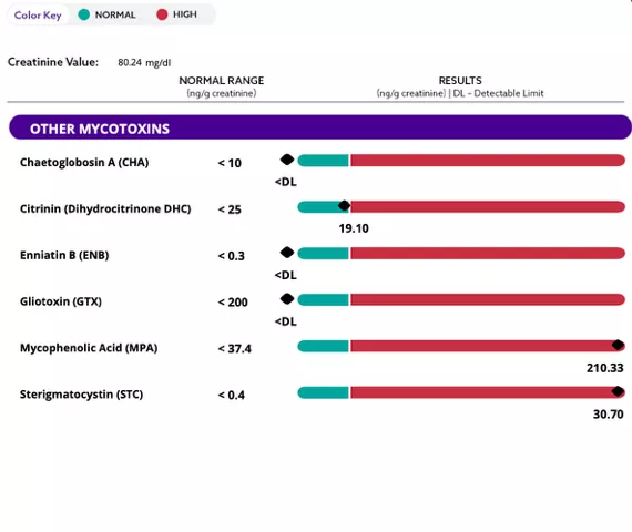 Výsledek testu na potravinové intolerance IgG Food MAP - 2. část